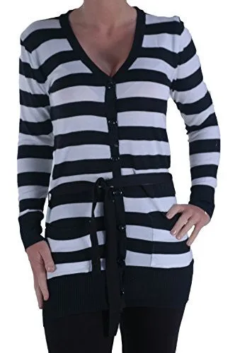 Striped Long Sleeve Cardigan