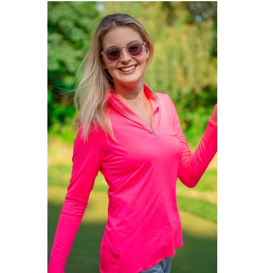 Sun Protector Half Zip Tunic - Watermelon