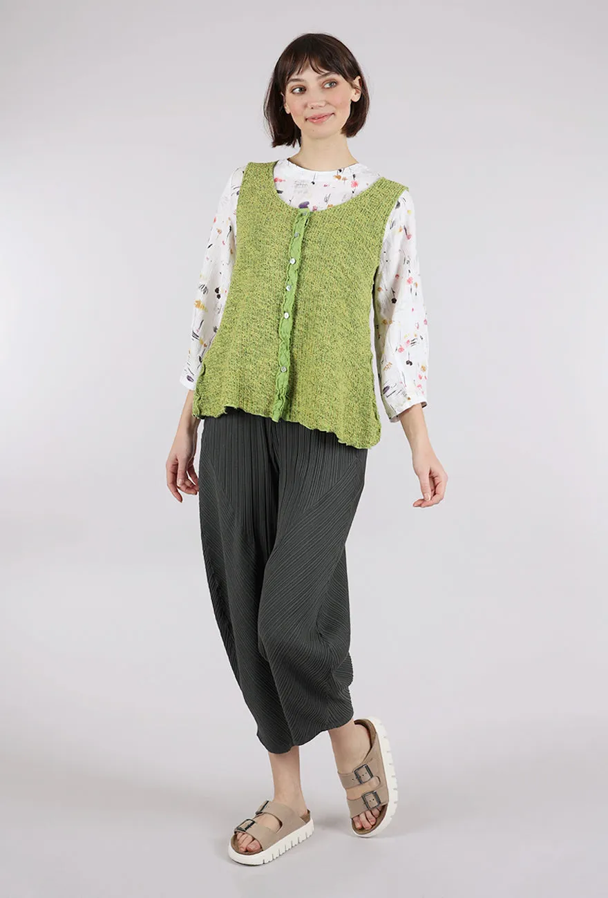 Texture Sweater Vest, Verde