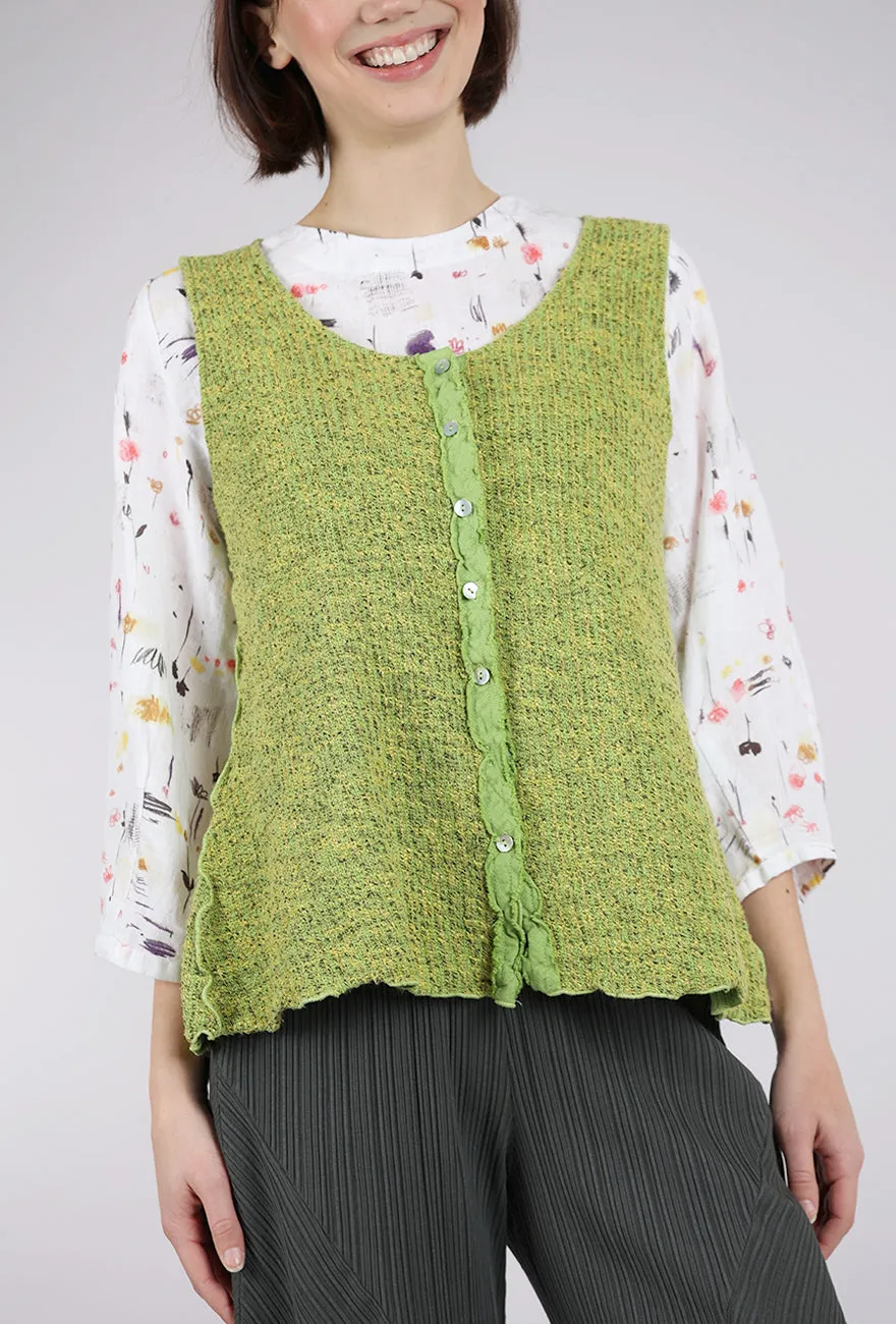 Texture Sweater Vest, Verde