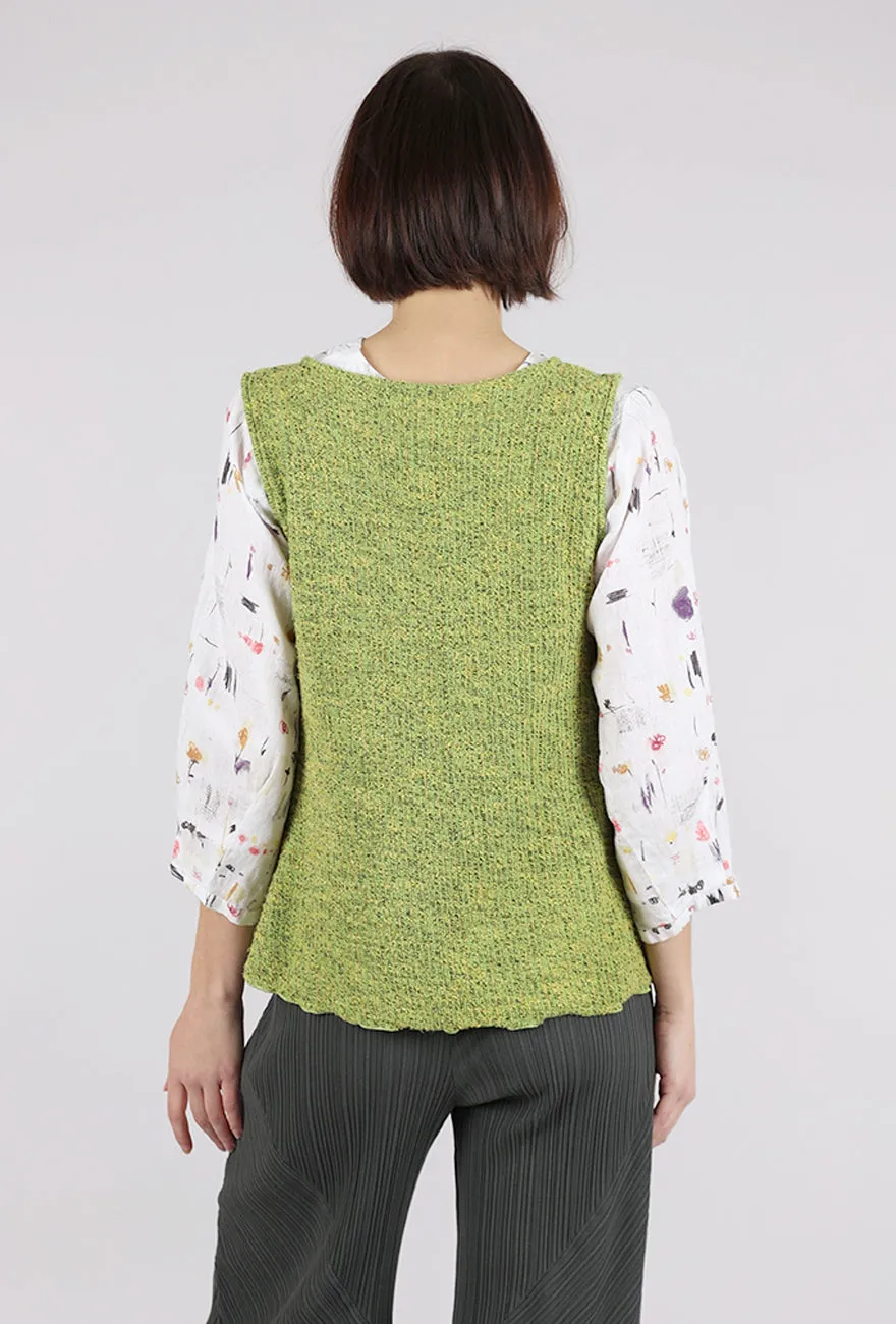 Texture Sweater Vest, Verde