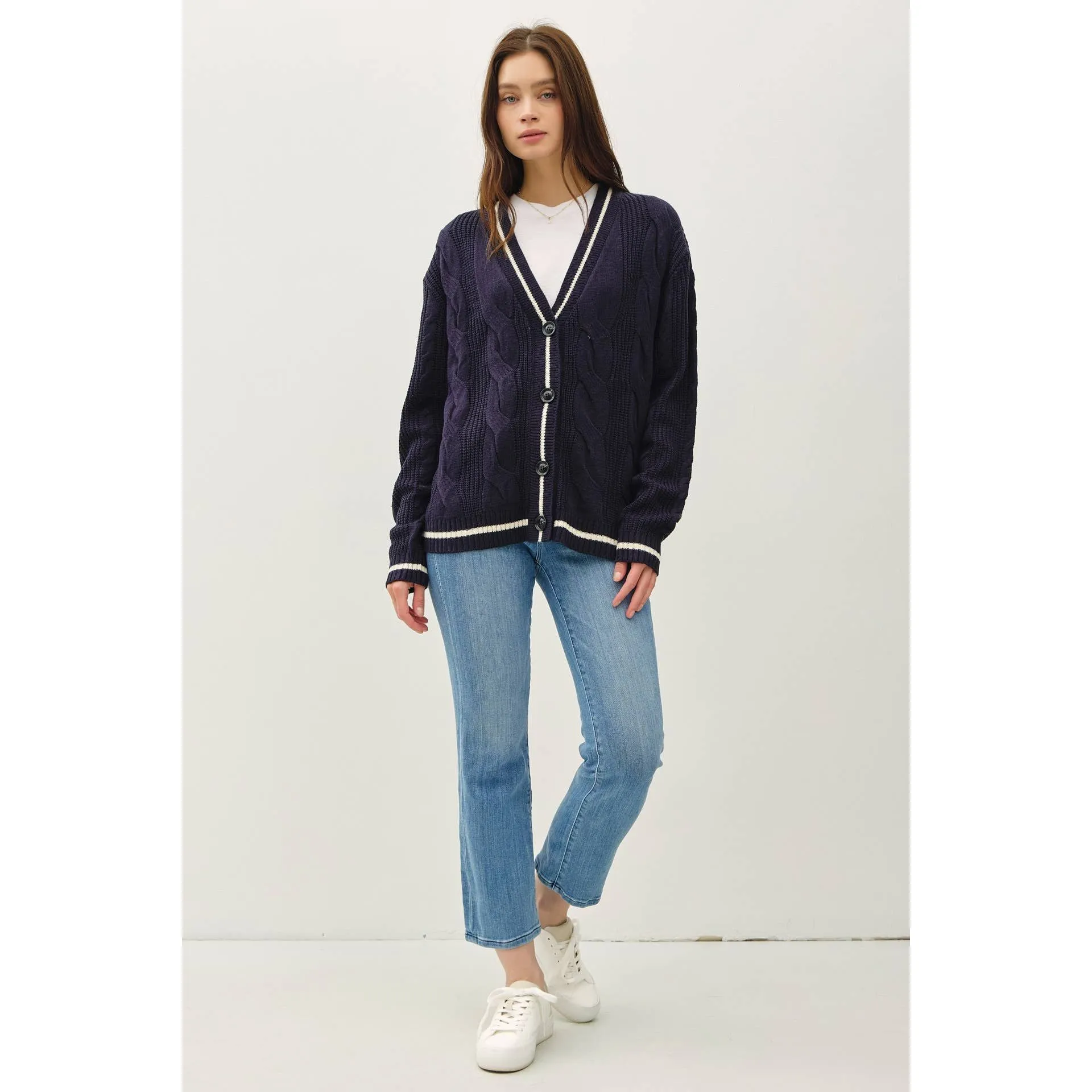 The Ivy League Navy Cardigan