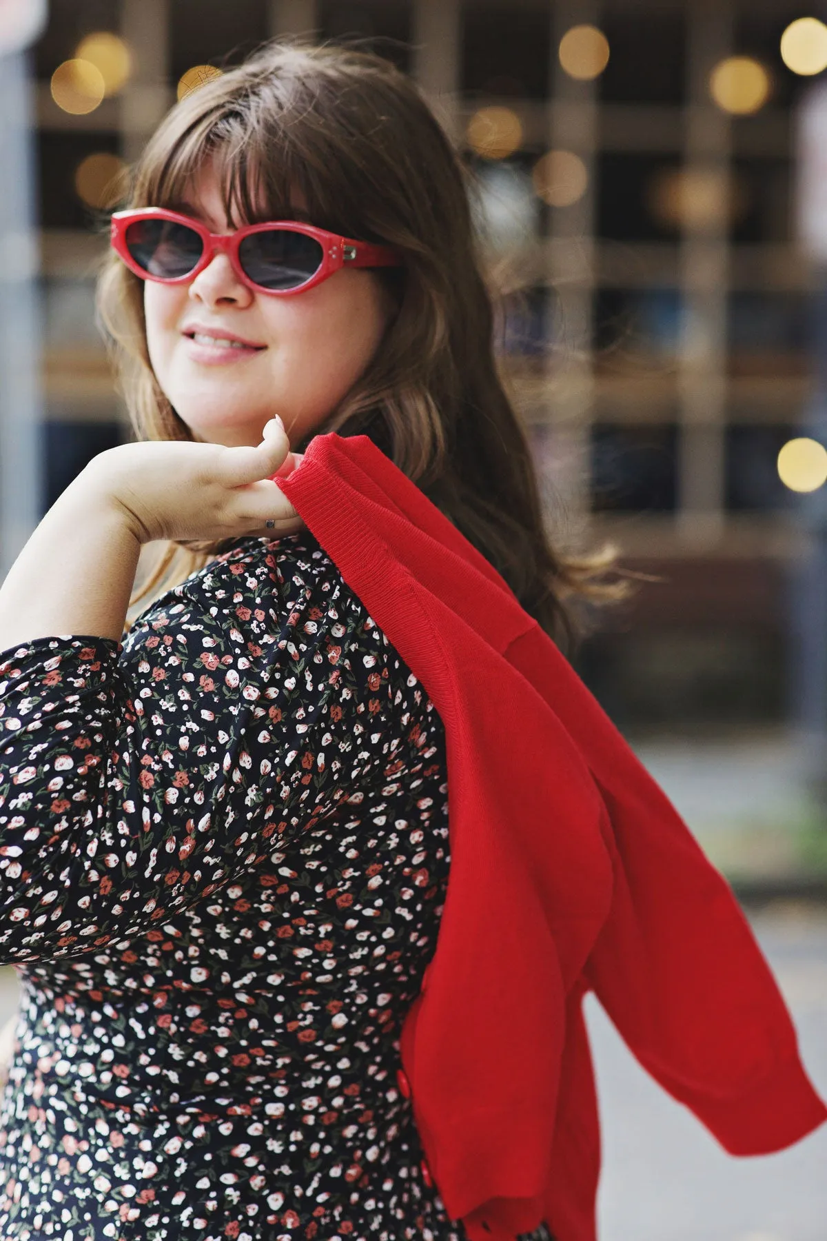 Tomato Red Cropped Cardigan