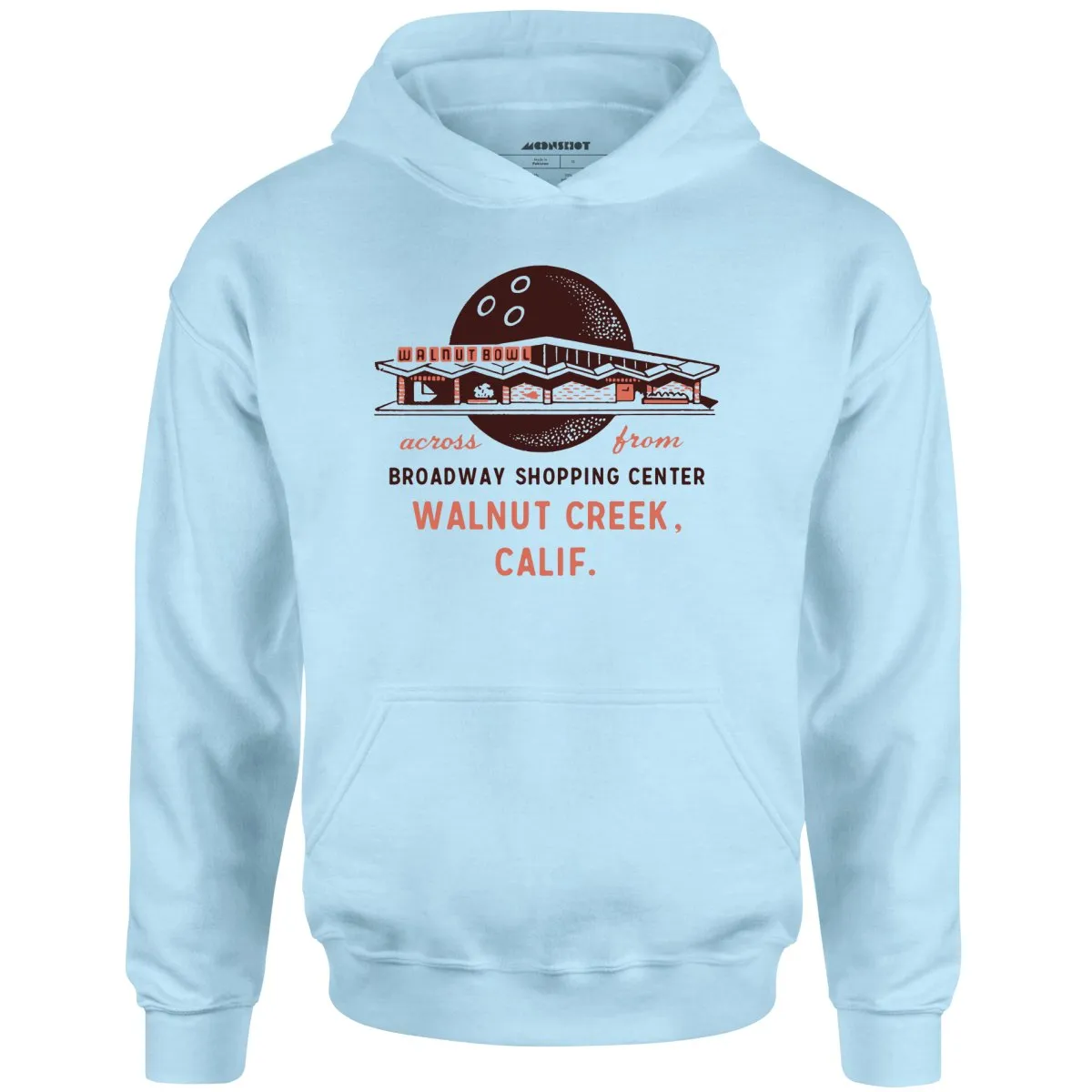 Walnut Bowl - Walnut Creek, CA - Vintage Bowling Alley - Unisex Hoodie