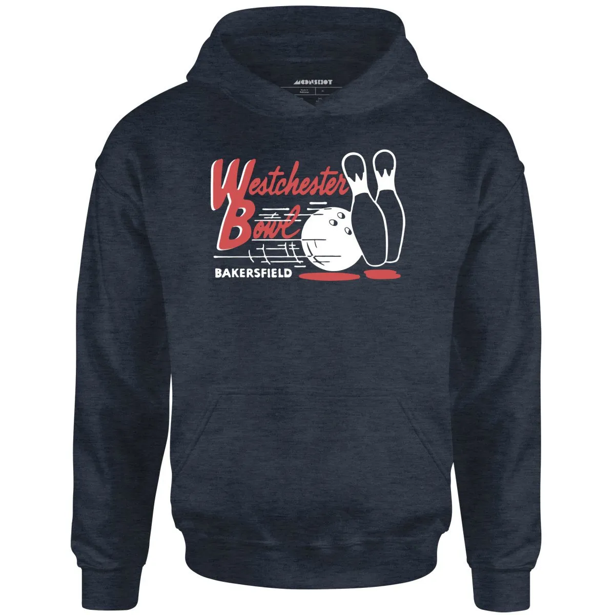 Westchester Bowl - Bakersfield, CA - Vintage Bowling Alley - Unisex Hoodie