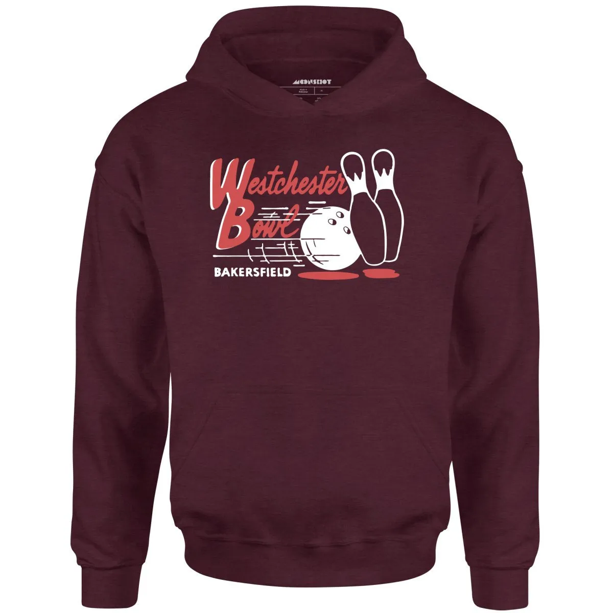 Westchester Bowl - Bakersfield, CA - Vintage Bowling Alley - Unisex Hoodie