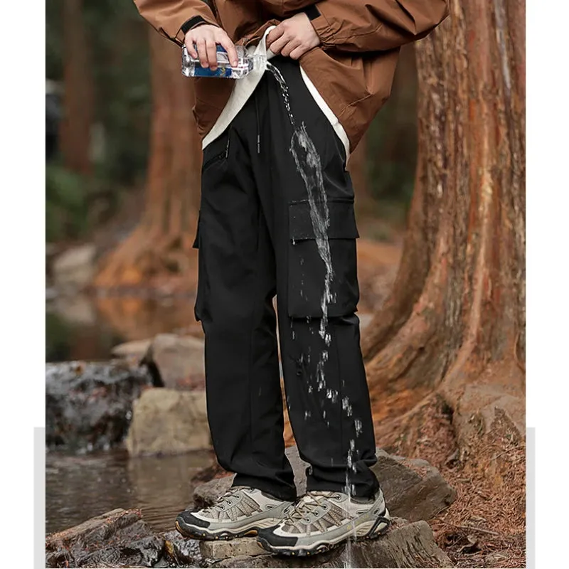 Wiaofellas  -  Men's casual loose daily long pants, outdoor mountaineering pants windproof, waterproof long pants.M-5XL