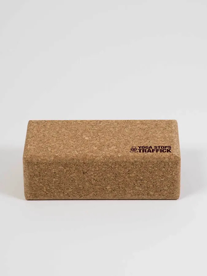 Yoga Stops Traffick Standard Size Cork Yoga Brick - Twin Pack