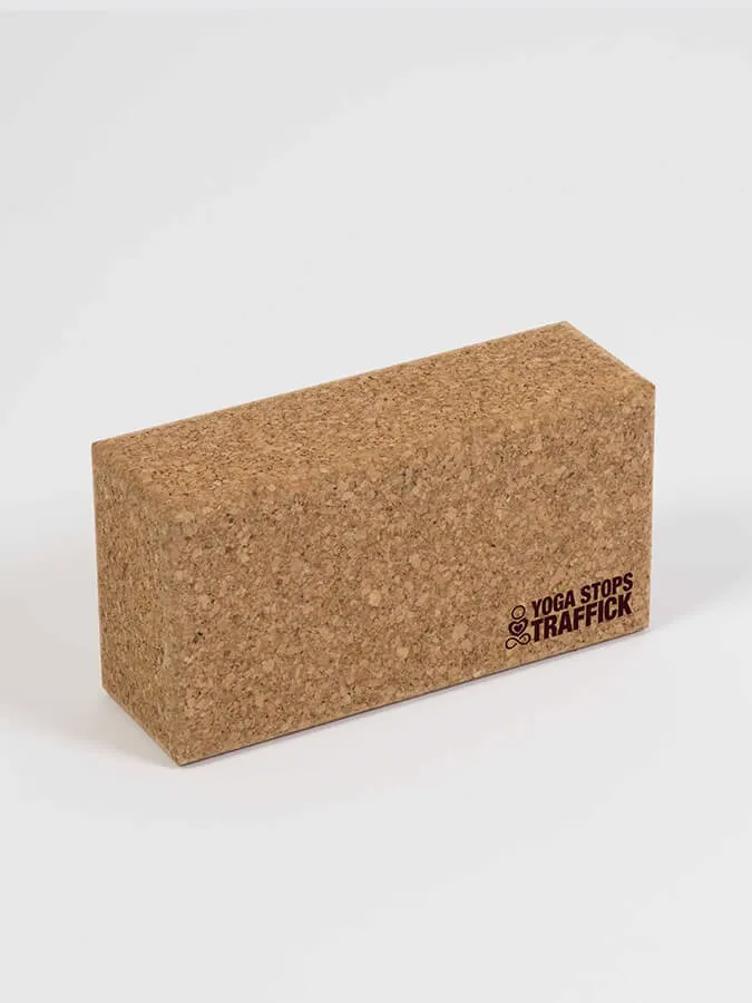 Yoga Stops Traffick Standard Size Cork Yoga Brick - Twin Pack