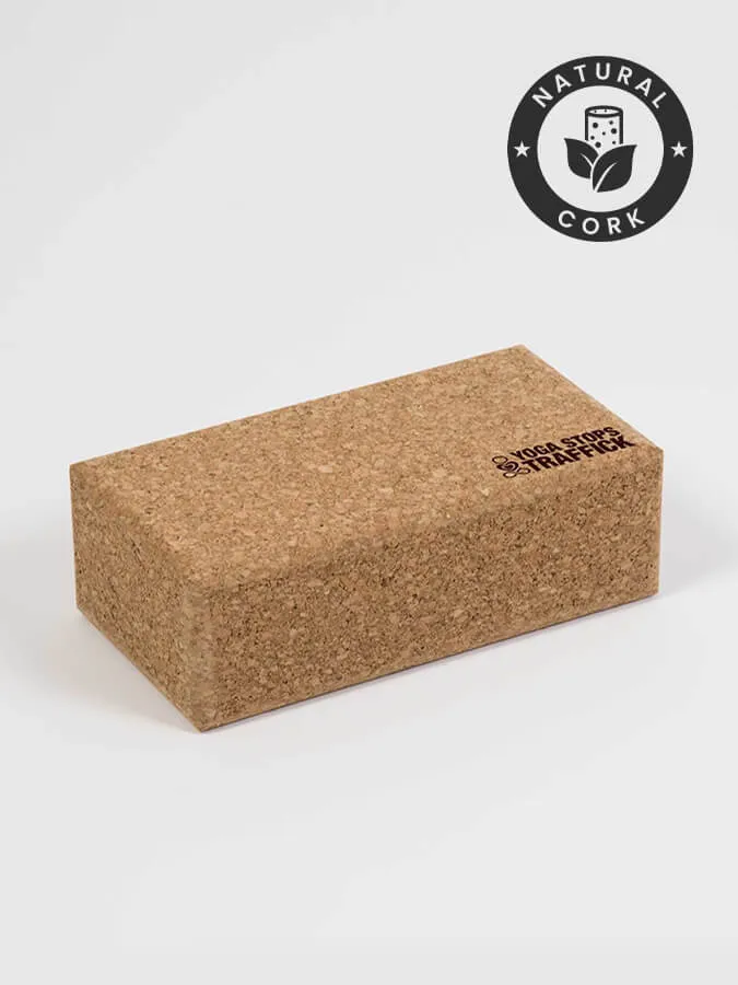 Yoga Stops Traffick Standard Size Cork Yoga Brick - Twin Pack