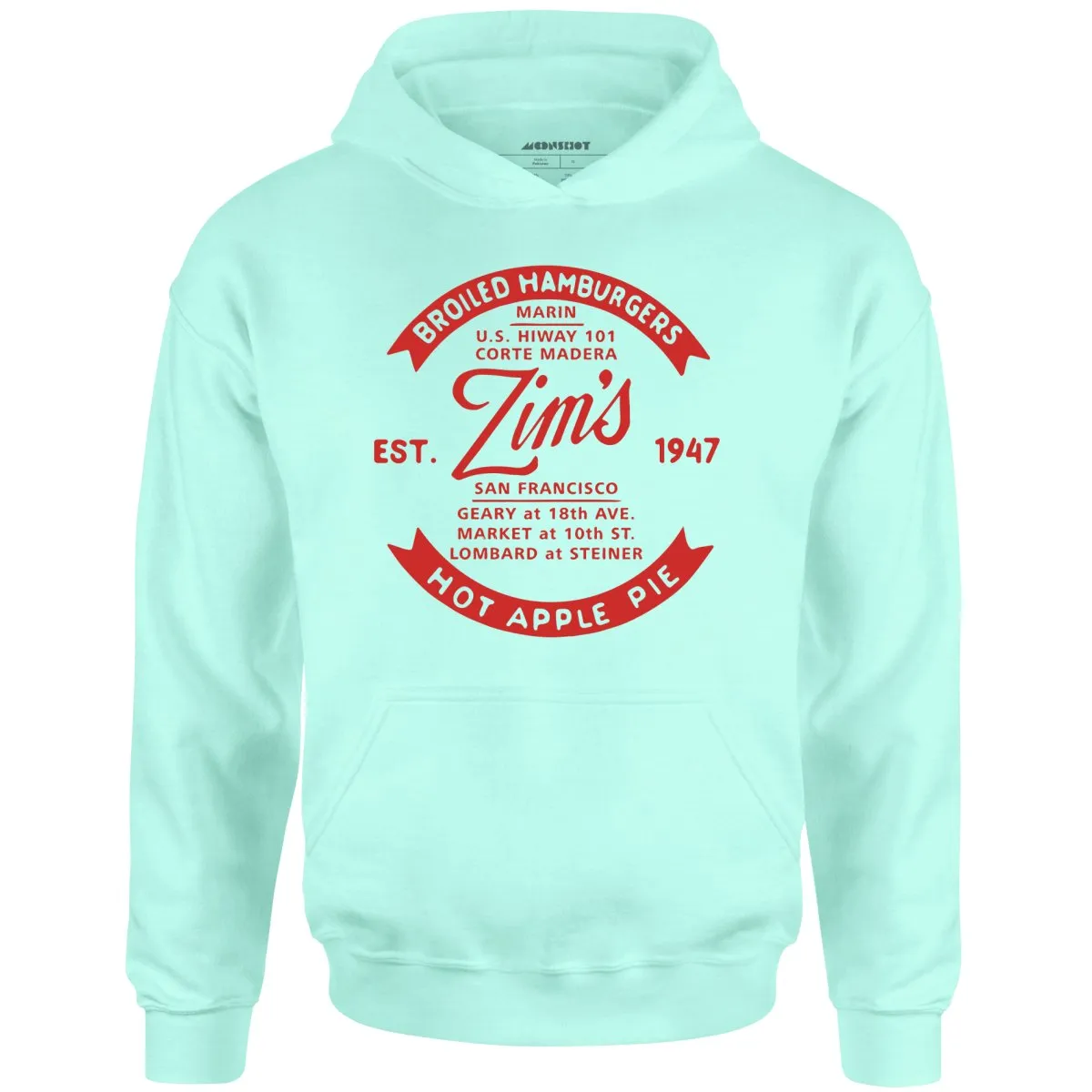 Zim's Hamburgers v4 - San Francisco, CA - Vintage Restaurant - Unisex Hoodie