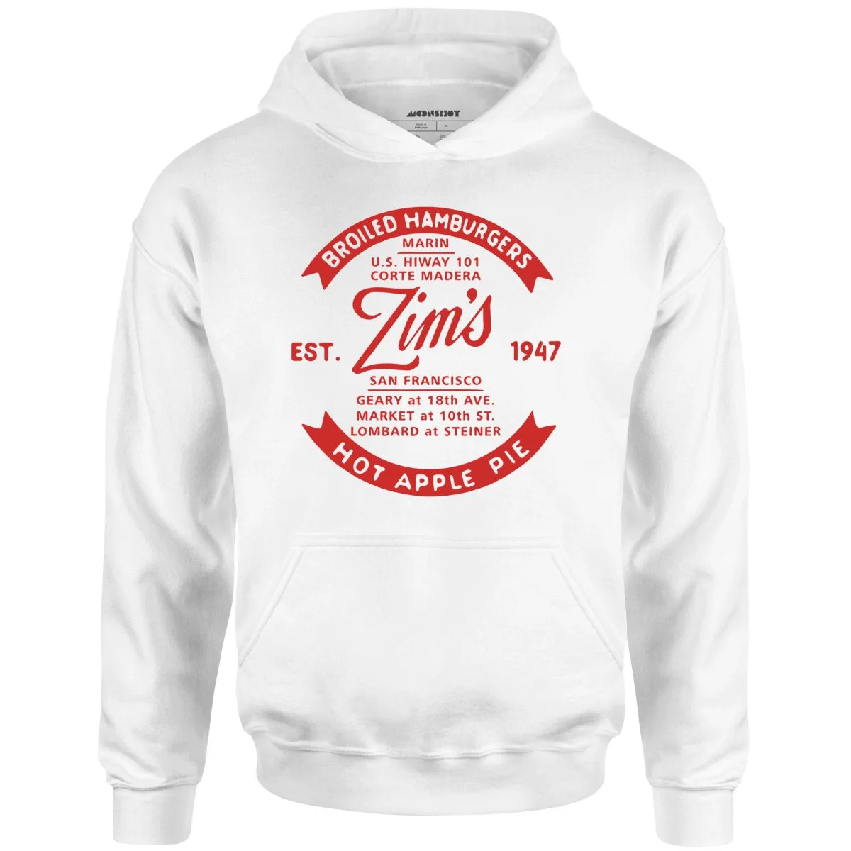 Zim's Hamburgers v4 - San Francisco, CA - Vintage Restaurant - Unisex Hoodie