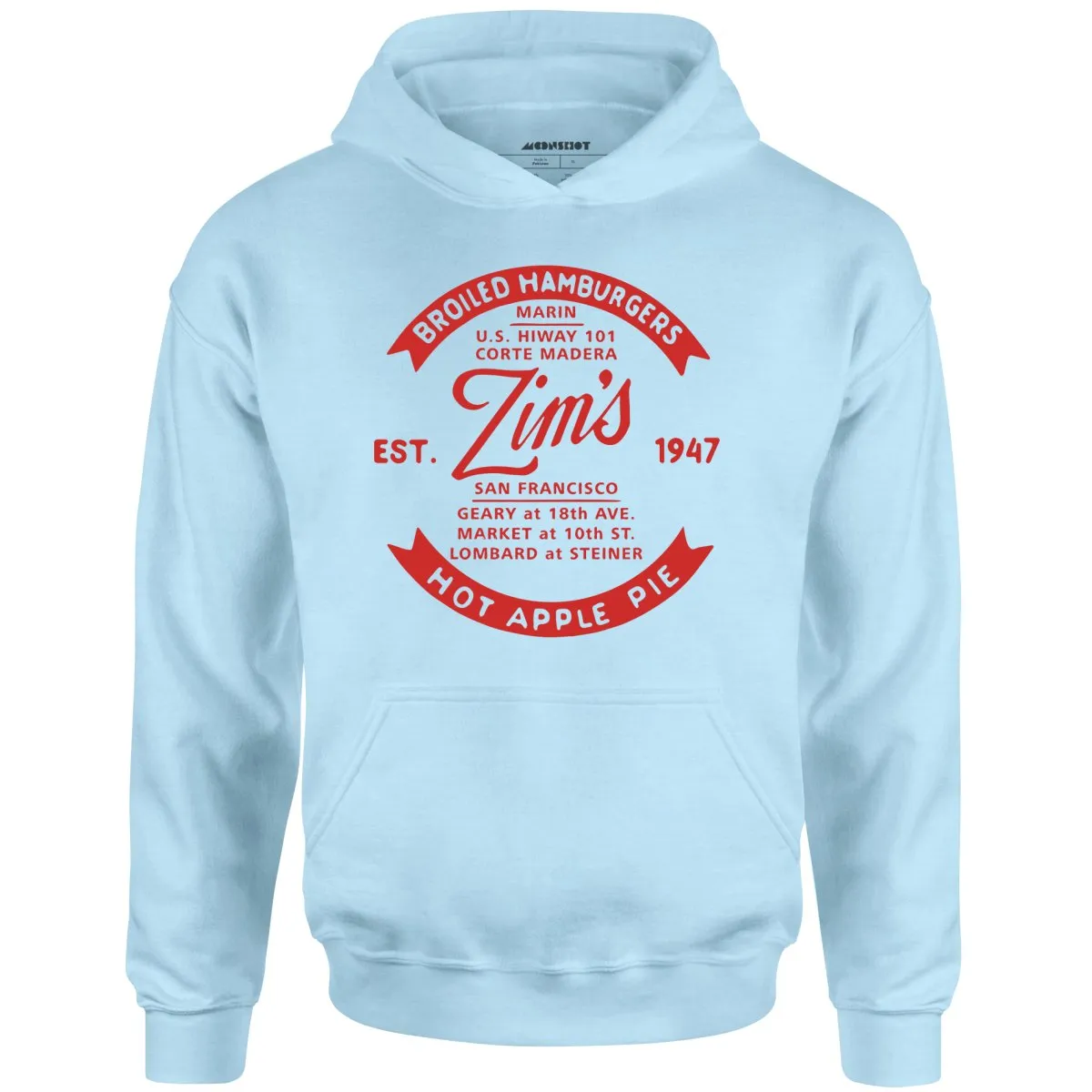 Zim's Hamburgers v4 - San Francisco, CA - Vintage Restaurant - Unisex Hoodie